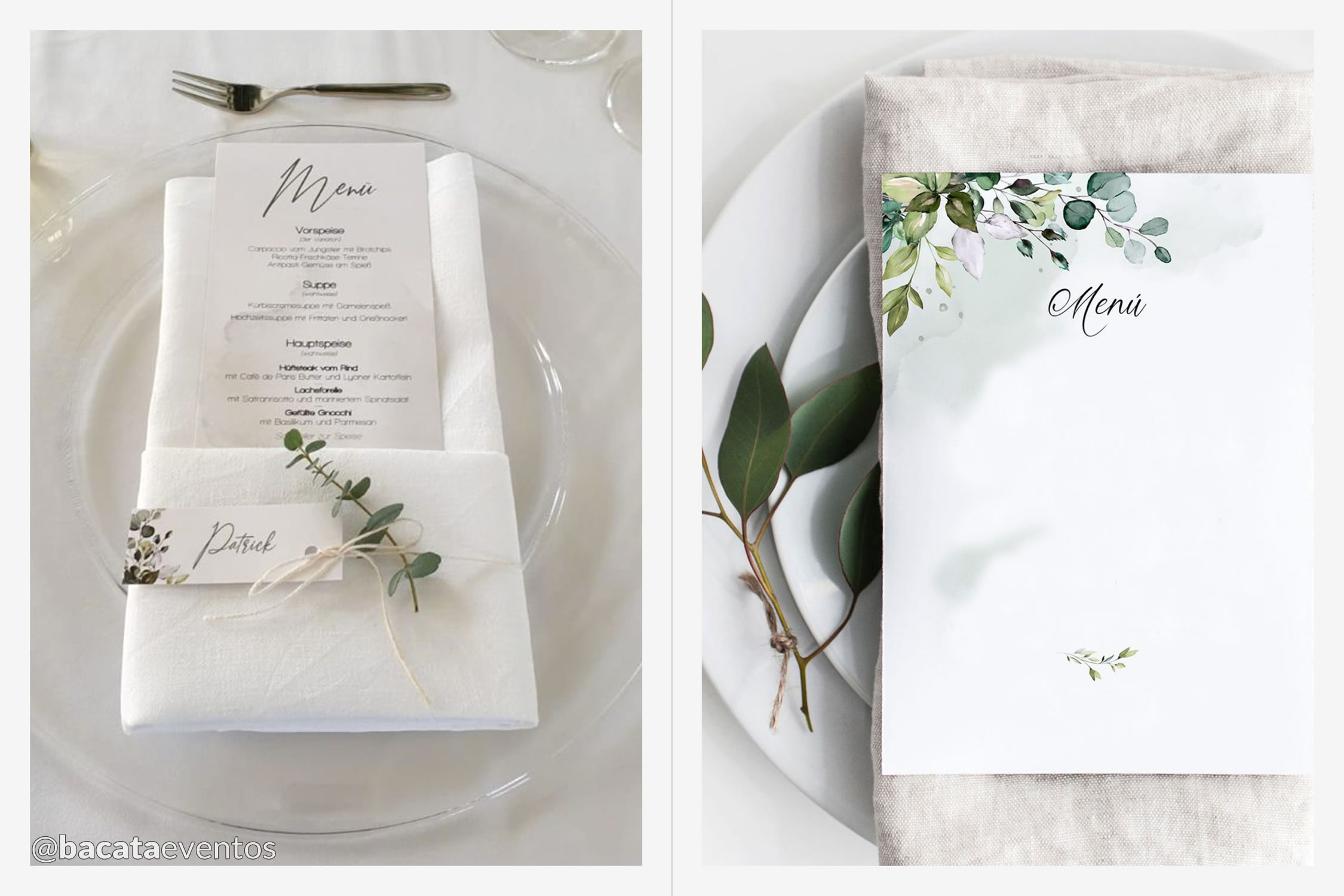 Bacatá Eventos - Menús